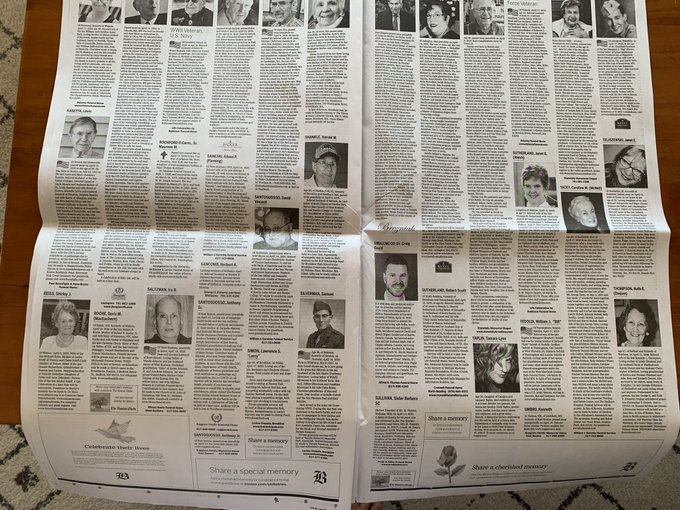 oBITUARIOS DEL BOSTON GLOBE TODAY