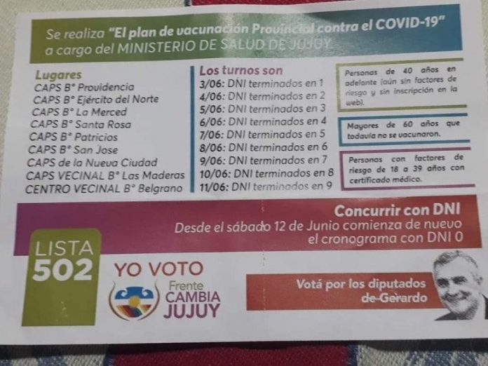 VACUNACIÓN JUJUY